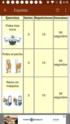 Fitness. Rutinas para el Gym android App screenshot 2