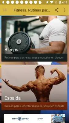 Fitness. Rutinas para el Gym android App screenshot 3